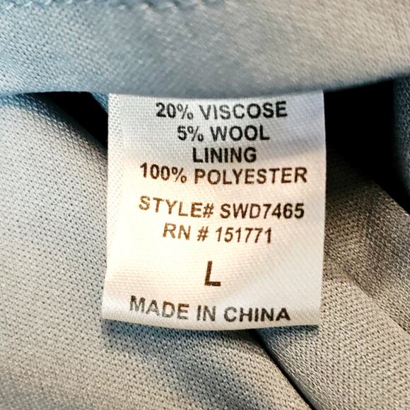 Altar'd State Dusty Blue Halter Crochet Short Mini Dress Boho Women's L 3706 - Picture 4 of 9